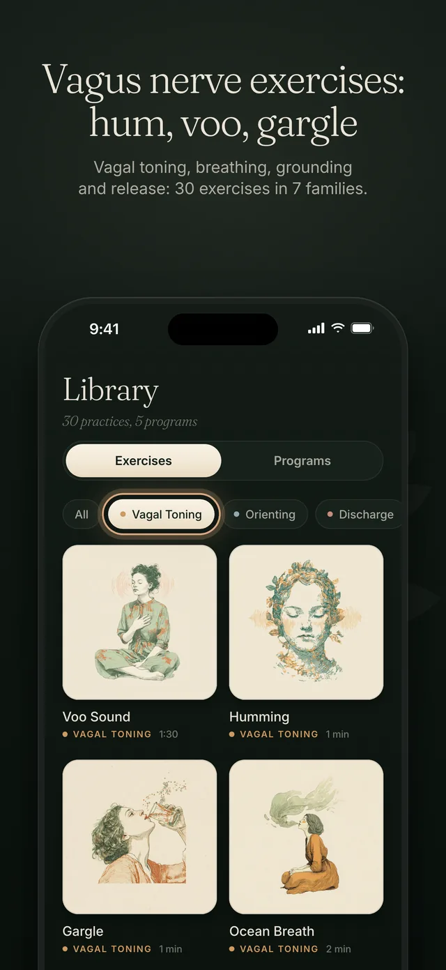 Screenshot from the Nervine App Store listing